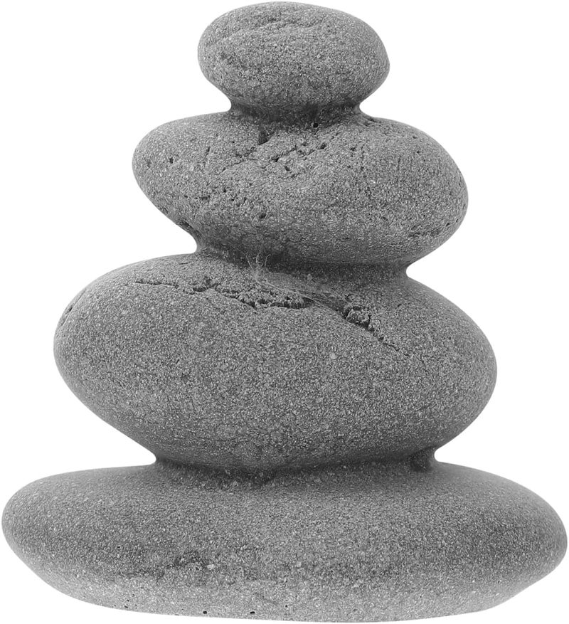 balacoo Balanced Stones Cairn for Zen Garden Decor: Realistic Stacked Stone Ornament for Sand Table, Fish Tank, Micro Landscape Decoration - 2.56" - Image 5